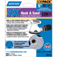 NORTON 03218 Job Pack Sanding Disc, P220-Grit, Very Fine Grade, Alumina