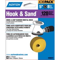 NORTON 49221 Job Pack Sanding Disc, P120-Grit, Medium Grade, Aluminum Oxide,