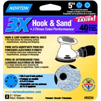 NORTON 03234 Sanding Disc, 40-Grit, Extra Coarse Grade, Alumina/Ceramic,