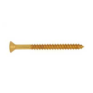 #6X3/4"   BRASS SCREWS-FLT HD