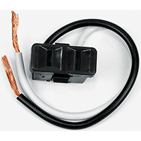 OUTLET 2 PRONG BLK 2 WIRE LEAD