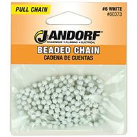 60373 CHAIN BEAD NO 6 3FT WHT