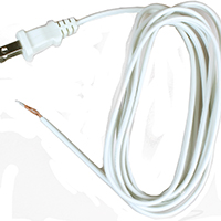 CORD LAMP 18-2/SPT-1 8FT WHITE