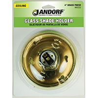 HOLDER GLASS SHADE 4IN BRS FIN