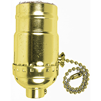 60411 SOCKET PULL CHAIN BRASS