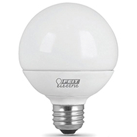 Feit Electric G2540/10KLED/3 LED Lamp; Globe; G25 Lamp; 40 W Equivalent; E26