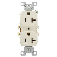 RECEPTACLE BULK LT ALMOND 20A