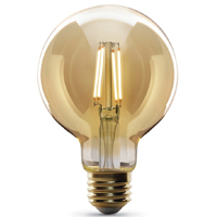 Feit Electric G25/VG/LED Filament LED Bulb, Decorative, Globe, G25 Lamp, 60