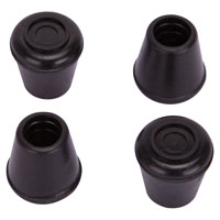 LEG TIP RUBBER 1/2 INCH BLACK