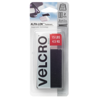 VELCRO ALFA-LOK STRIPS BLK PK2