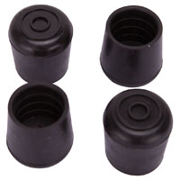 LEG TIP RUBBER 1 INCH BLACK