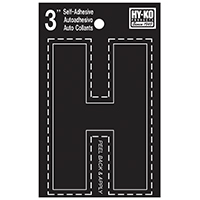 HYK-30418 LTTR HO H VINYL 3 BLK