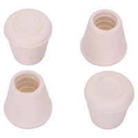 LEG TIP RUBBER 1/2 INCH WHITE