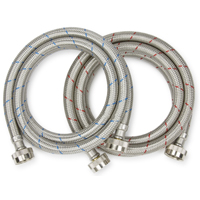 Keeney PP22816-2 Supply Hose, 3/4 in ID, 72 in L, Stainless Steel, Blue/Red