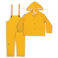 CLC R101X Rain Suit, XL, PVC, Yellow, Detachable Collar