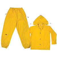 RAINSUIT POLYESTER YLW 3PC 2XL