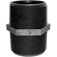 NIPPLE POLYP MPT X MPT BLK 3IN