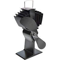 FAN ECO STOVE BLK W/BLK BLADE