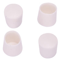 LEG TIP PLASTIC 1/2 INCH WHITE