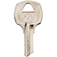 HY-KO 11010RO3 Key Blank, Brass, Nickel, For: National Cabinet Locks