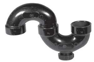 1-1/2"ABS S-TRAP:SLVNT W/C.O.
