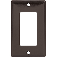 WALL PLATE 1 GANG DECR STD BRN