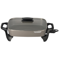 SKILLET ELE W/GLS LD 1500W16IN