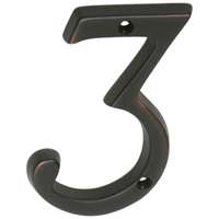 4" Bronze House Number #3