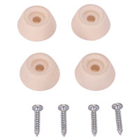 BUMPER SCREW RUBBER 7/8IN WHT