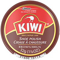 Kiwi 10113 Shoes Polish, Brown, Paste, 1.125 oz Can