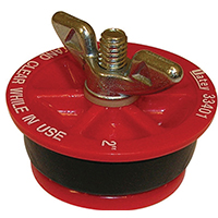Oatey 33401 Test Plug, 2 in Connection, Plastic, Red