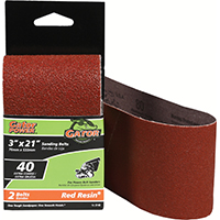 3X21IN 40GRIT ALUM OX BELT 2PK