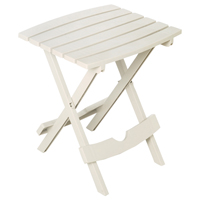 Adams Quik-Fold 8500-48-3735 Side Table, Rectangular, Polypropylene, White