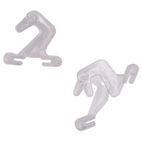 ProSource GB72733-PS Ceiling Track Hook; 1.5 in L; 0.35 in H; PVC; Clear;