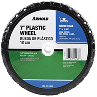 ARNOLD 490-321-0002 Tread Wheel, 1-3/8 in L Hub, Plastic/Rubber