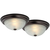 FIXTURE CEIL 2LT FLSH 13IN ORB