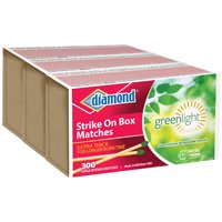 diamond Greenlight 02234 Strike On Box Fire Matches, 300-Stick, Aspen Wood