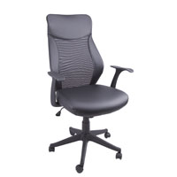 SIM-FY13529 CHAIR OFFICE MESH BK