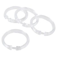 RING SHOWER CUTRAIN CLEAR 12PC