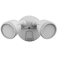 PowerZone O-G1200S-PW Security Light, 110/240 V, 15 W, 2-Lamp, LED Lamp,