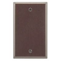 WALL PLATE 1GANG BLANK STD BRN