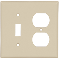 Eaton Wiring Devices 2138V-BOX Standard Combination Wallplate, 2-Gang,