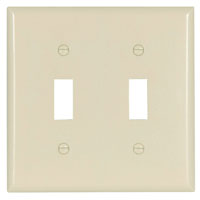 Eaton Wiring Devices 2139LA-BOX Wallplate, 4-1/2 in L, 4-9/16 in W, 2 -Gang,