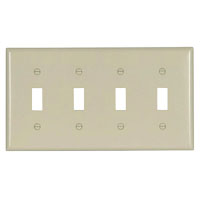 WALLPLATE TOGGLE LT ALMOND 4G