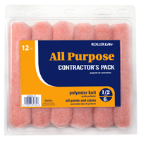 12Pk 6x1/2" Poly Roller Cover