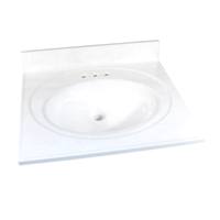 22X25WHT SOLID VANITY MARBLE TOP