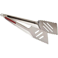 GrillPro 40240 Turner/Tong Combination, 16 in L, Stainless Steel, Silver
