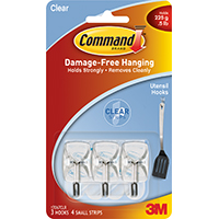 Command 17067CLR Wire Hook, 0.5 lb Weight Capacity, Metal/Plastic