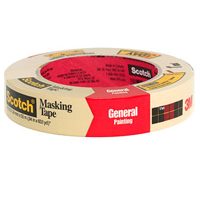 Scotch 2050.1 Performance Painting Masking Tape, 60.1 yd L, 1 in W, Rubber