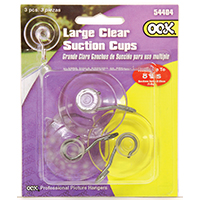 OOK 54404 Suction Cup, Plastic Base, Clear Base, 5 lb Working Load